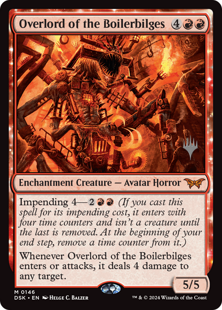 Overlord of the Boilerbilges (PPDSK-146) - Duskmourn: House of Horror Promos: (enchantment) Foil
