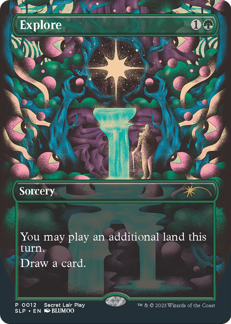 Explore (SLP-012) - Secret Lair Showdown (Borderless) Foil