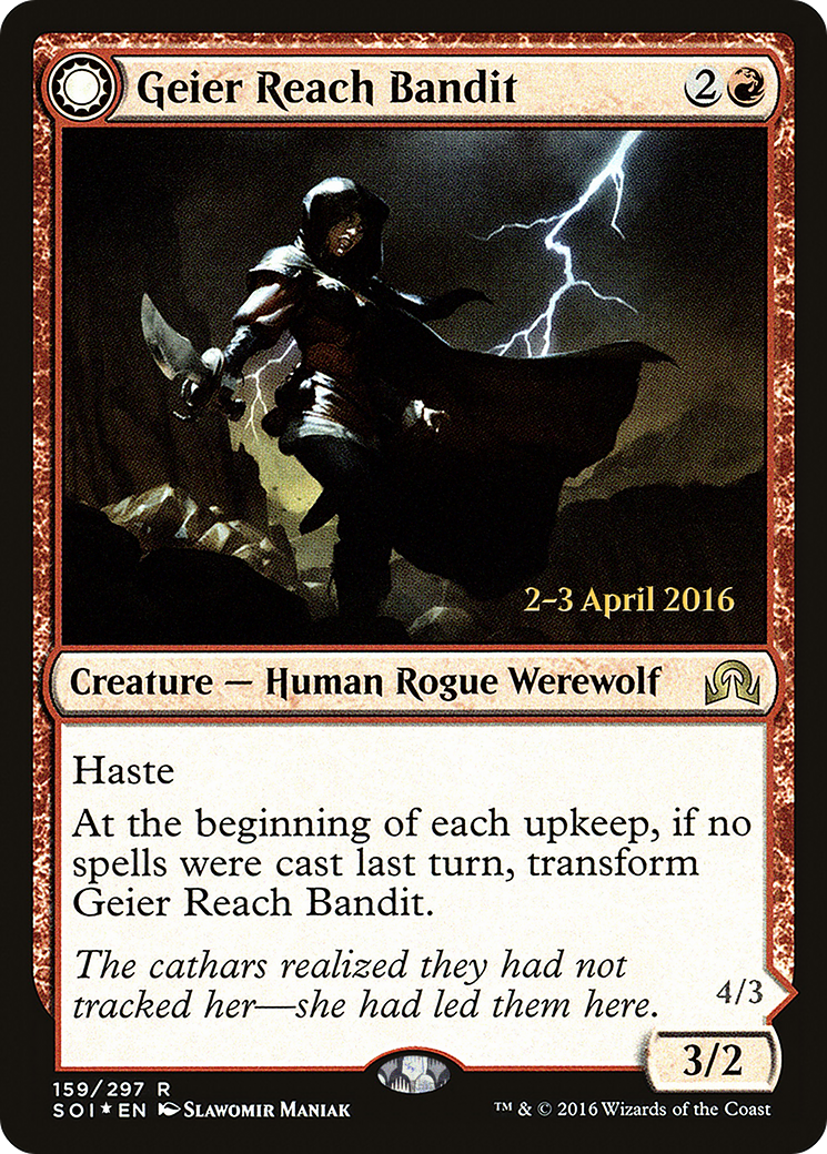 Geier Reach Bandit (PRE-159S) - Shadows over Innistrad Promos: (Double Faced Transform) Foil