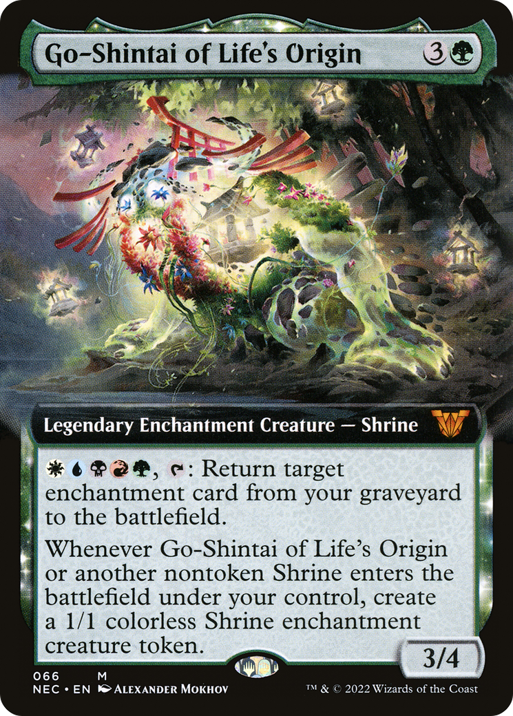 Go-Shintai of Life's Origin (Extended Art) (NEC-066) - Neon Dynasty Commander: (Extended Art)
