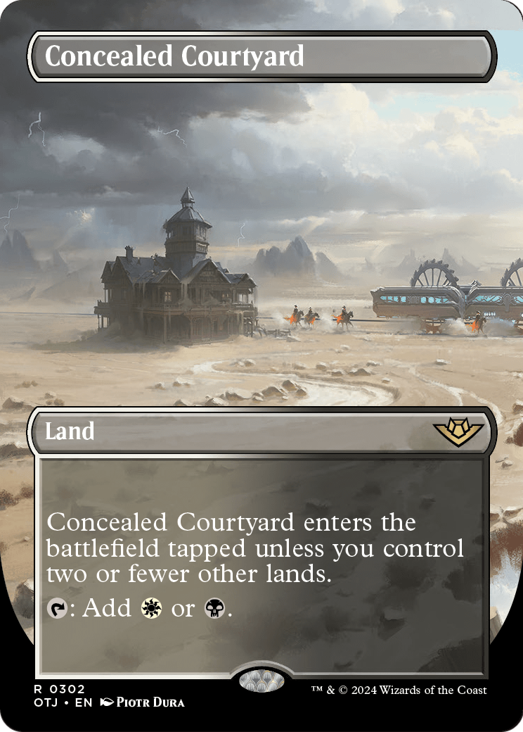 Concealed Courtyard (Borderless) (OTJ-302) - Outlaws of Thunder Junction Foil