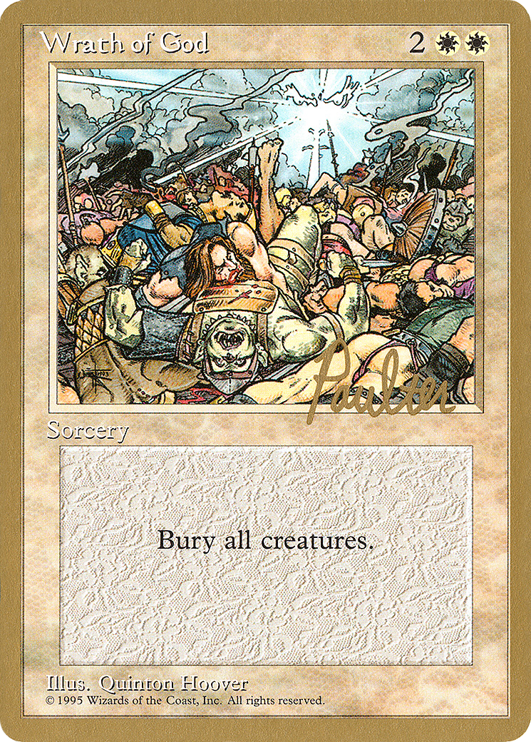 Wrath of God - 1996 Preston Poulter (4ED) (WCD-) - Pro Tour Collector Set