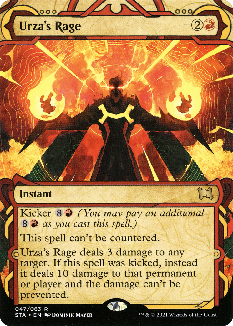 Urza's Rage (STA-047) - Strixhaven Mystical Archive: (Showcase) (Borderless) Foil