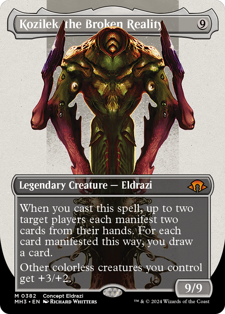 Kozilek, the Broken Reality (Borderless) (MH3-382) - Modern Horizons 3 Foil
