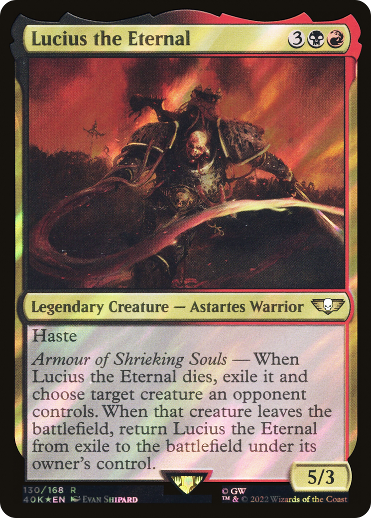 Lucius the Eternal (Surge Foil) (40K-130) - Warhammer 40,000 Commander Foil