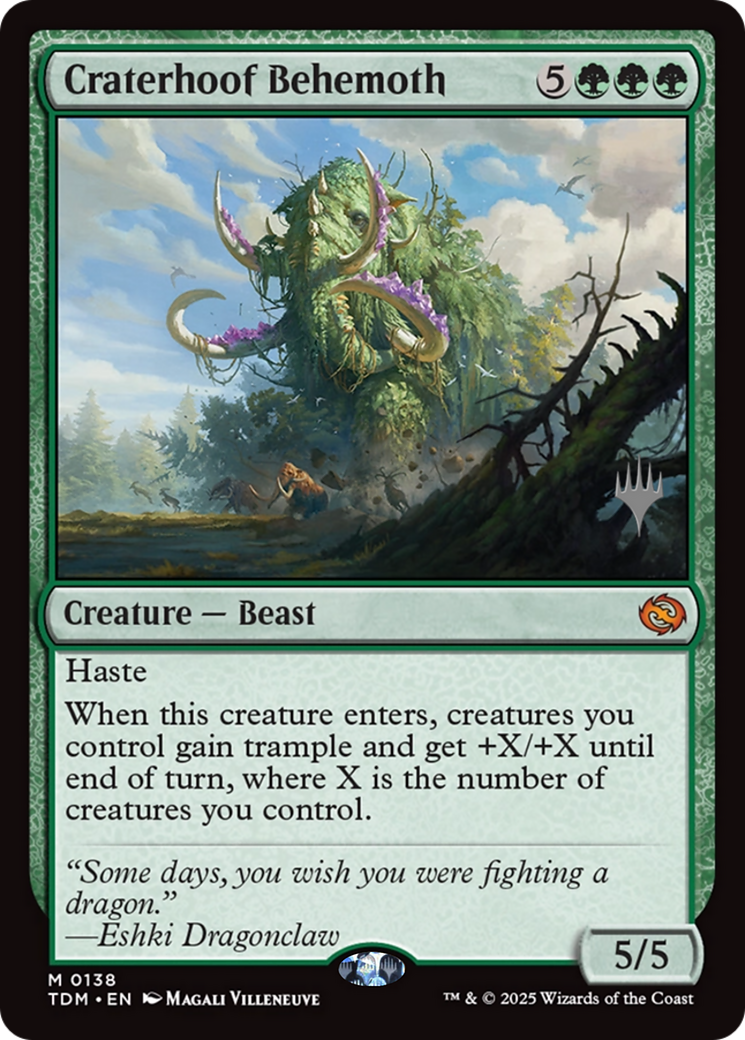 Craterhoof Behemoth (PPTDM-138) - Promo Pack: Tarkir: Dragonstorm