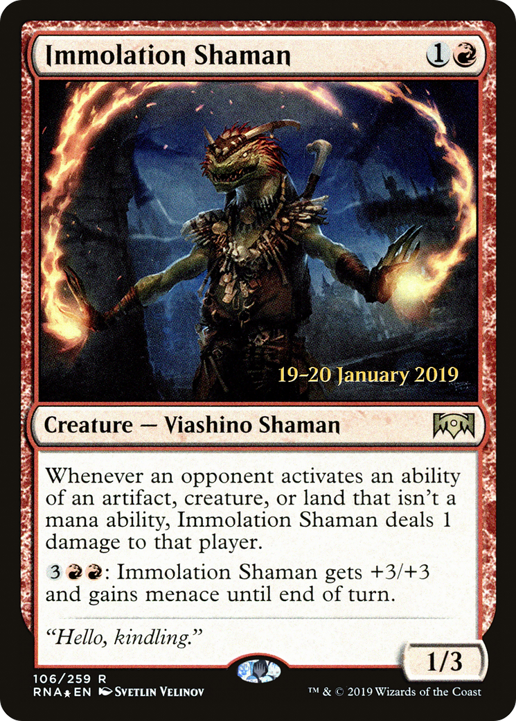 Immolation Shaman (PRE-106S) - Ravnica Allegiance Promos Foil