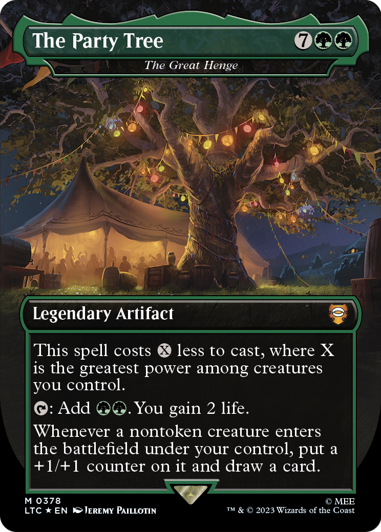 The Party Tree - The Great Henge (Surge Foil) (LTC-378) - Tales of Middle-earth Commander / The Party Tree (Borderless) Foil
