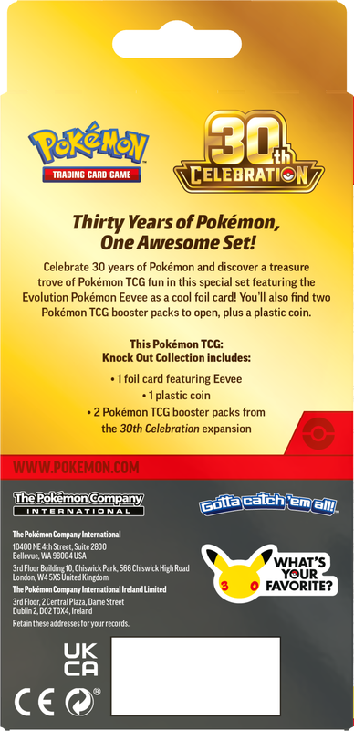 Pokemon TCG: 30th Anniversary Celebration Knock Out Collection