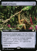 Staff of Titania (Extended Art) (BRC-050) - The Brothers' War Commander: (Extended Art)