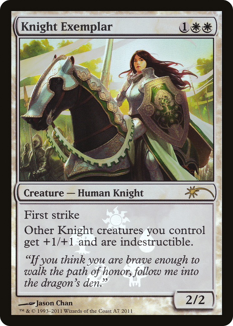 Knight Exemplar (MEDIA-0A7) - Magic 2011 Promos Foil