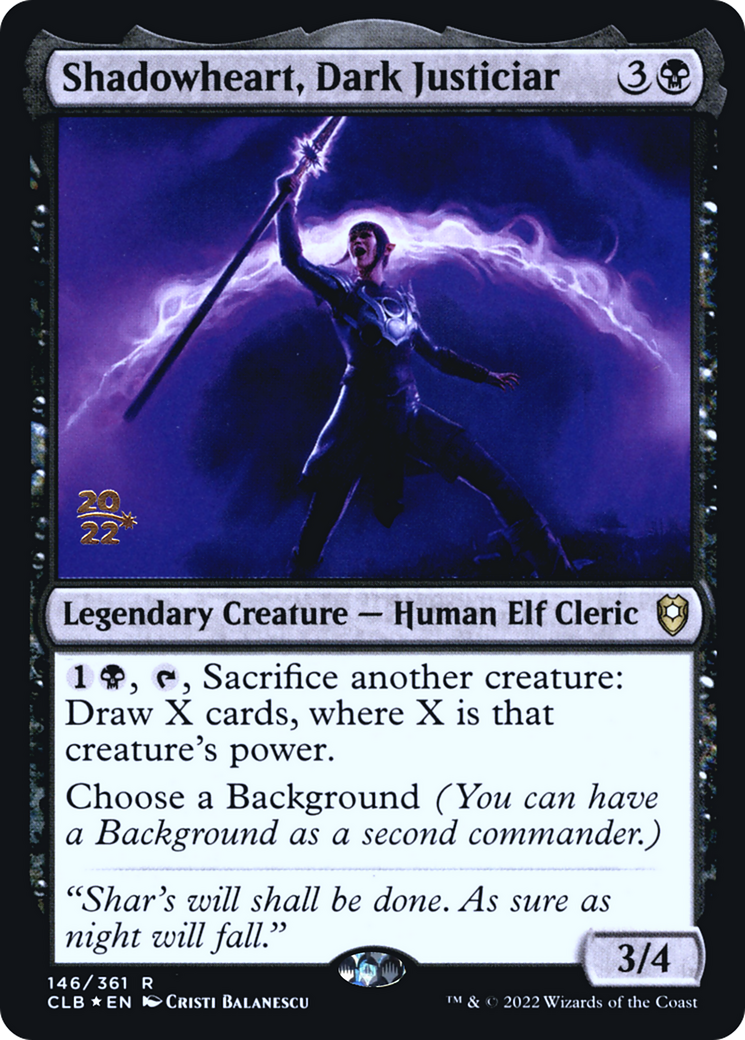 Shadowheart, Dark Justiciar (PRE-146) - Battle for Baldur's Gate Promos Foil