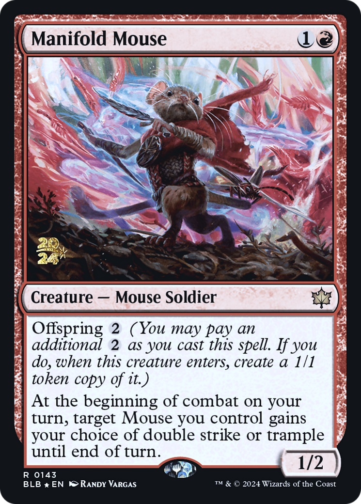 Manifold Mouse (PRE-143) - Bloomburrow Promos Foil
