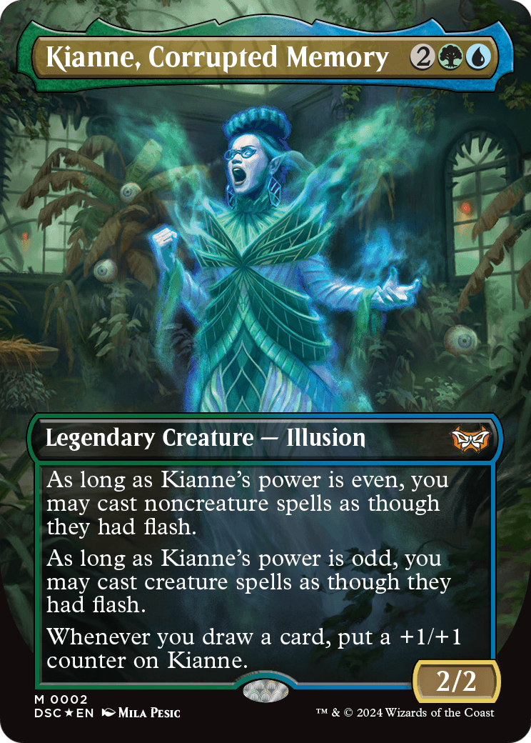 Kianne, Corrupted Memory (Borderless) (DSC-002) - Duskmourn: House of Horror Commander