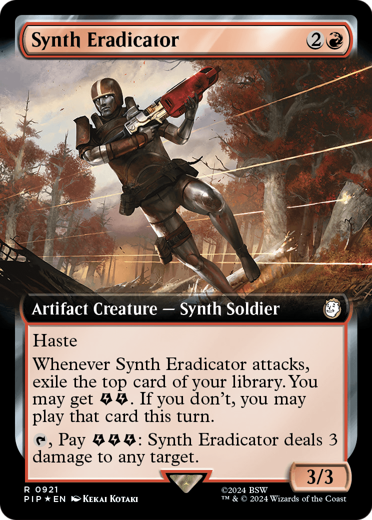 Synth Eradicator (Extended Art) (Surge Foil) (PIP-921) - Fallout: (Extended Art) Foil
