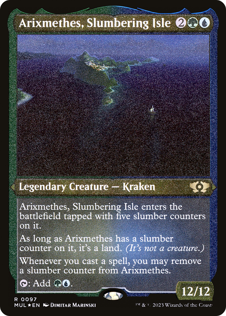 Arixmethes, Slumbering Isle (Foil Etched) (MUL-097) - Multiverse Legends Foil