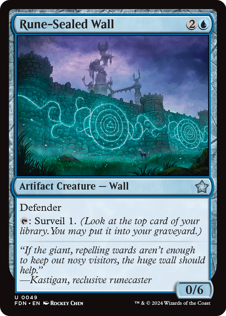 Rune-Sealed Wall (0049) (FDN-049) - Foundations Foil