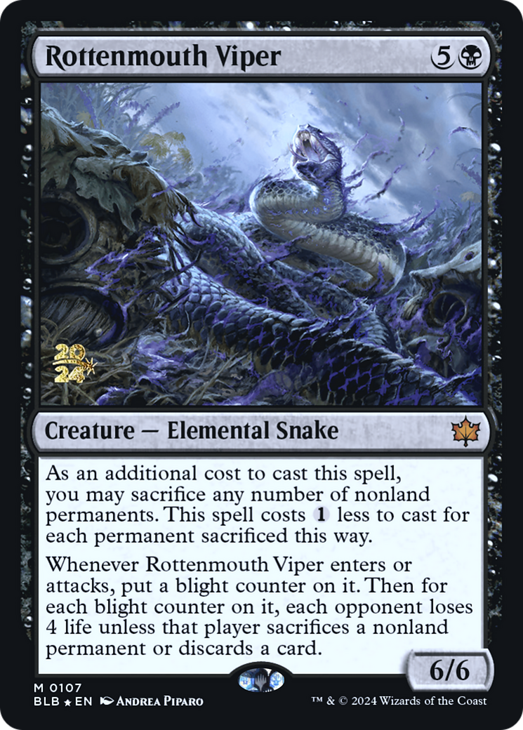 Rottenmouth Viper (PRE-107) - Bloomburrow Promos Foil