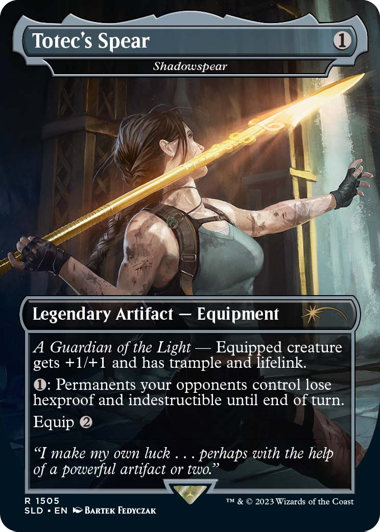 Totec's Spear - Shadowspear (SLD-1505) - Secret Lair Drop / Totec's Spear (Borderless)
