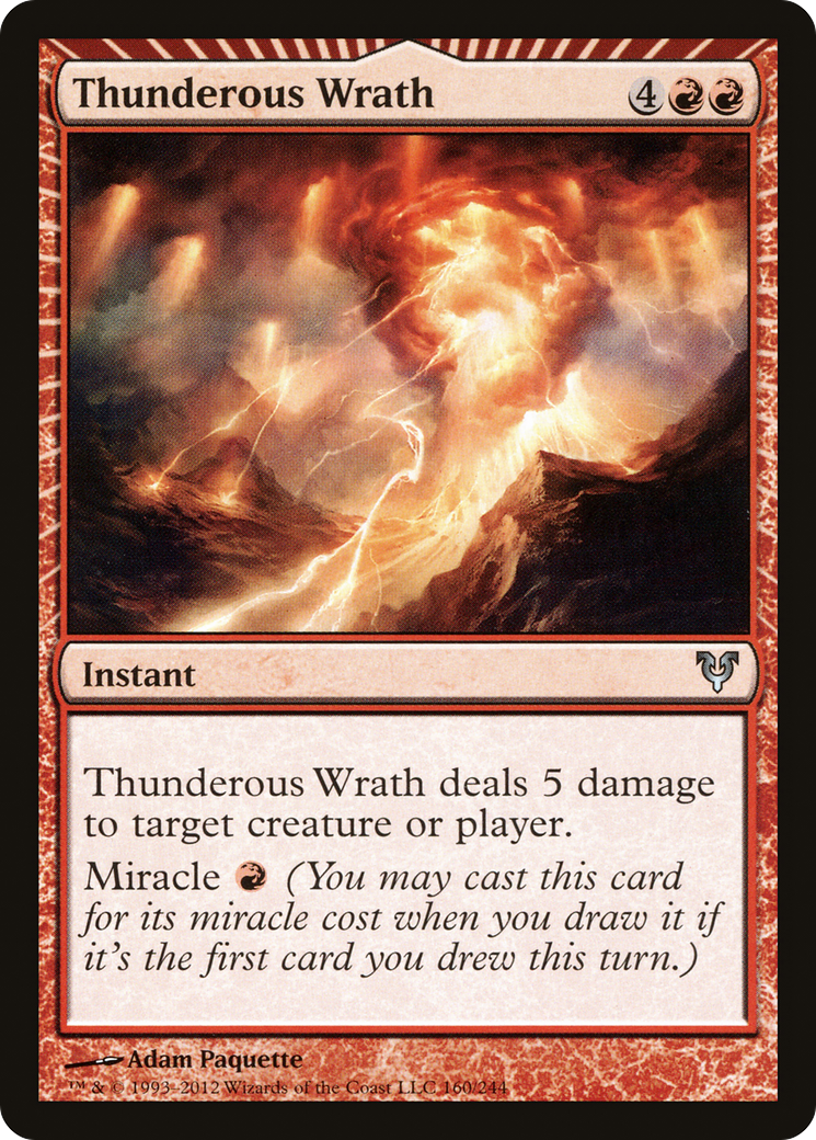 Thunderous Wrath (AVR-160) - Avacyn Restored: (miracle) Foil