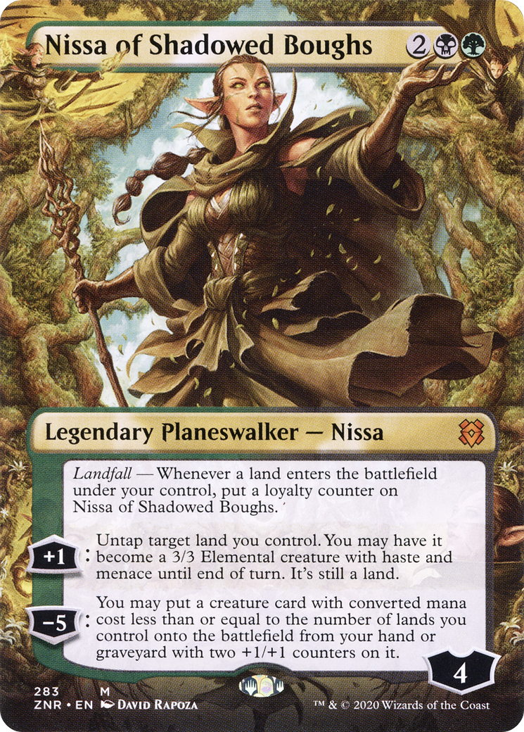 Nissa of Shadowed Boughs (Borderless) (ZNR-283) - Zendikar Rising Foil