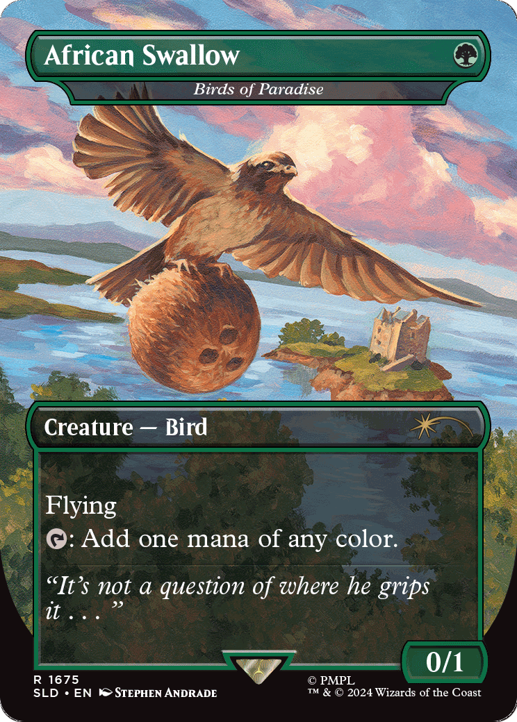 African Swallow - Birds of Paradise (SLD-1675) - Secret Lair Drop / African Swallow (Borderless)