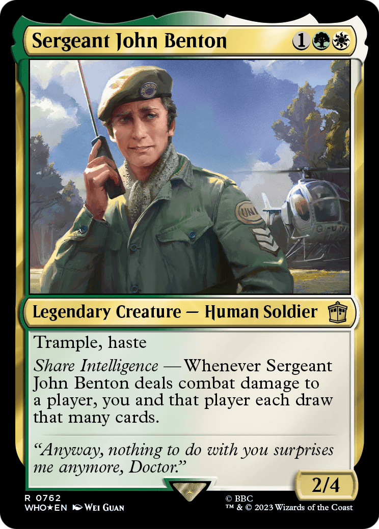 Sergeant John Benton (Surge Foil) (WHO-762) - Doctor Who Foil