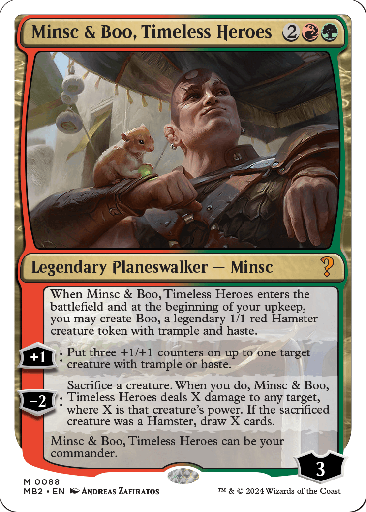 Minsc & Boo, Timeless Heroes (White Border) (MB2-088) - Mystery Booster 2