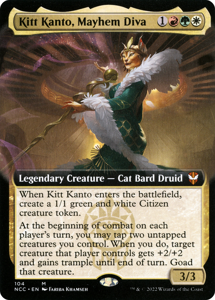 Kitt Kanto, Mayhem Diva (Extended Art) (NCC-104) - New Capenna Commander: (Extended Art)