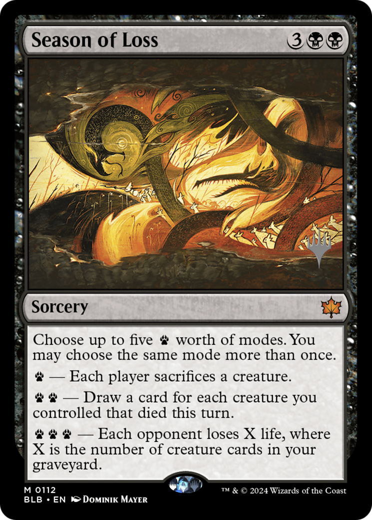 Season of Loss (PPBLB-112) - Bloomburrow Promos Foil