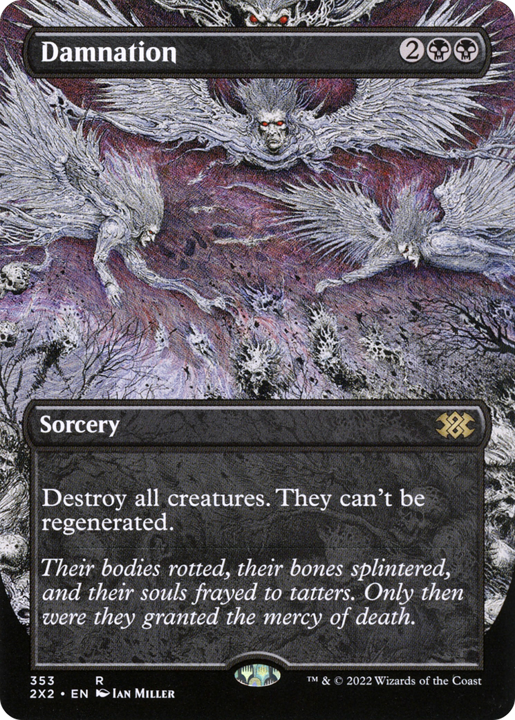 Damnation (Borderless) (2X2-353) - Double Masters 2022 Foil