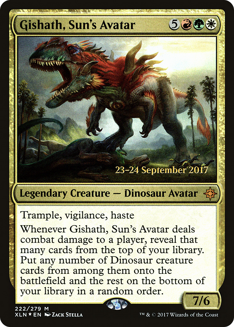 Gishath, Sun's Avatar (XLN) (PRE-222S) - Ixalan Promos Foil
