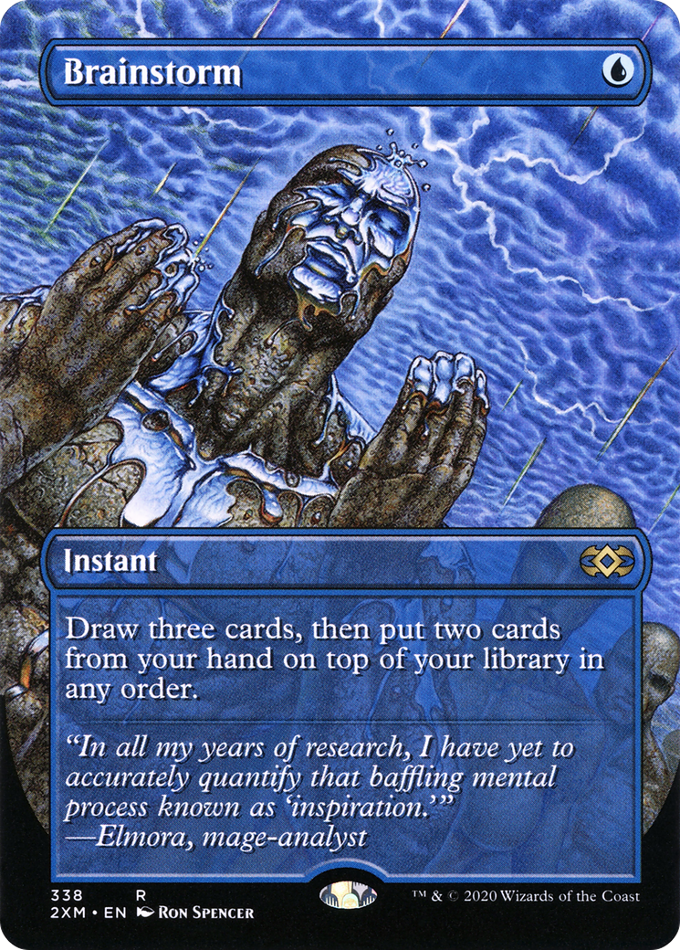 Brainstorm (Borderless) (2XM-338) - Double Masters Foil