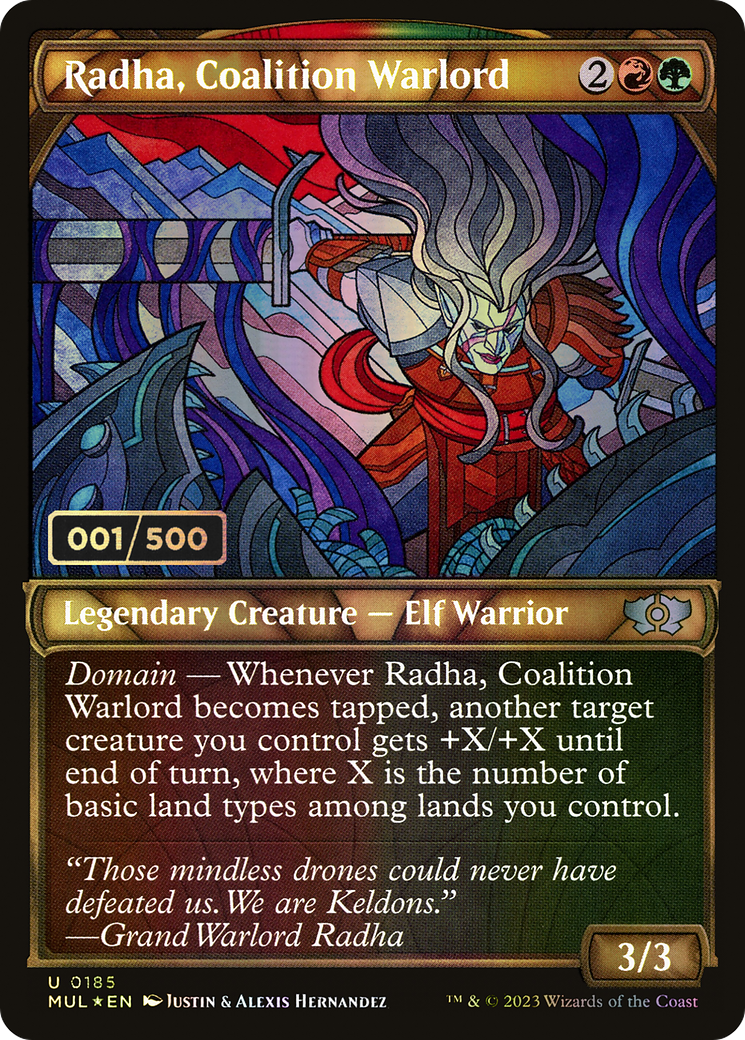 Radha, Coalition Warlord (Serial Numbered) (MUL-185) - Multiverse Legends: (Showcase) Foil