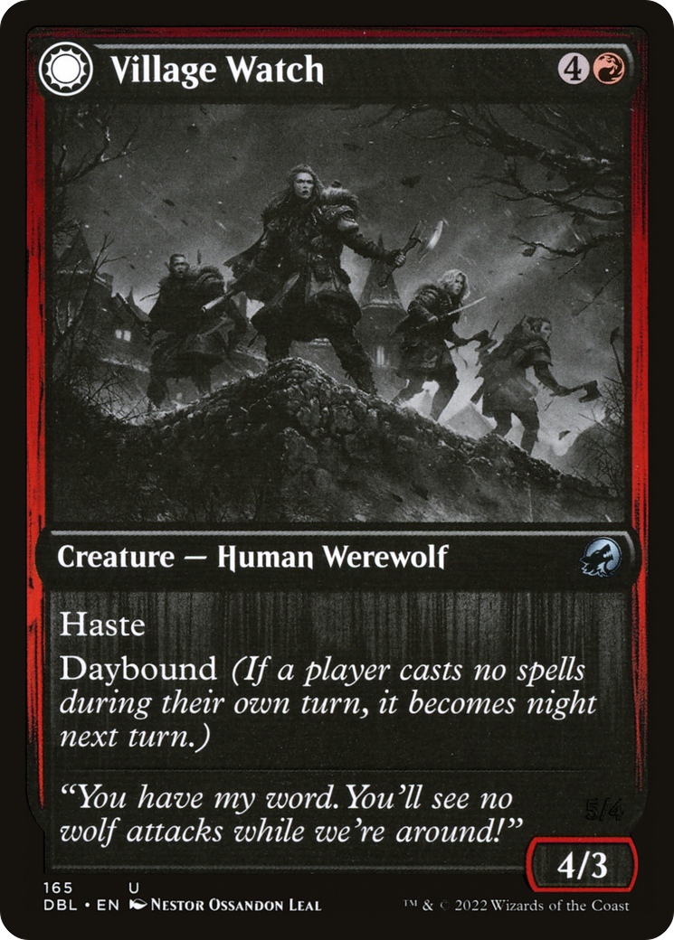 Village Watch (DBL-165) - Innistrad: Double Feature: (Double Faced Transform)