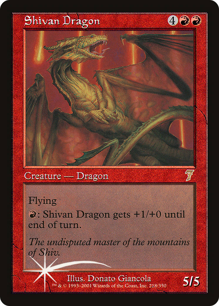 Shivan Dragon (7ED-218★) - 7th Edition Foil