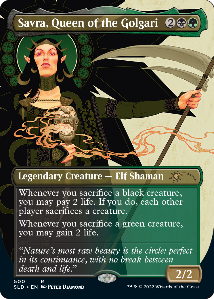Savra, Queen of the Golgari (SLD-500) - Secret Lair Drop (Borderless)