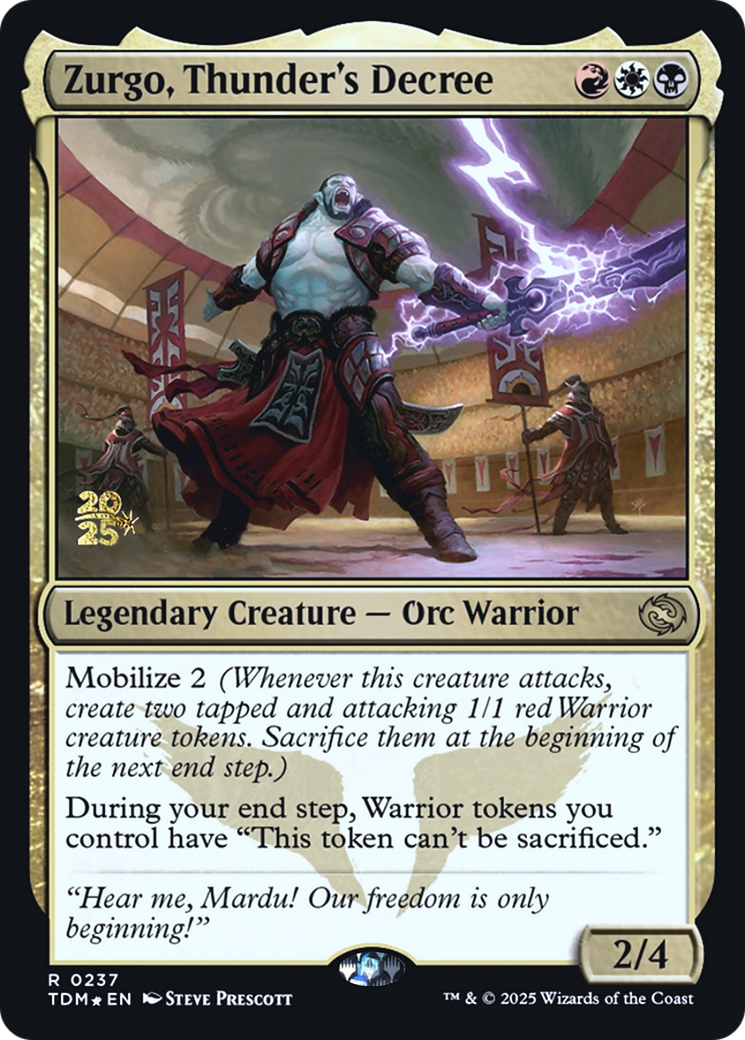 Zurgo, Thunder's Decree (PRE-237) - Prerelease Cards Foil