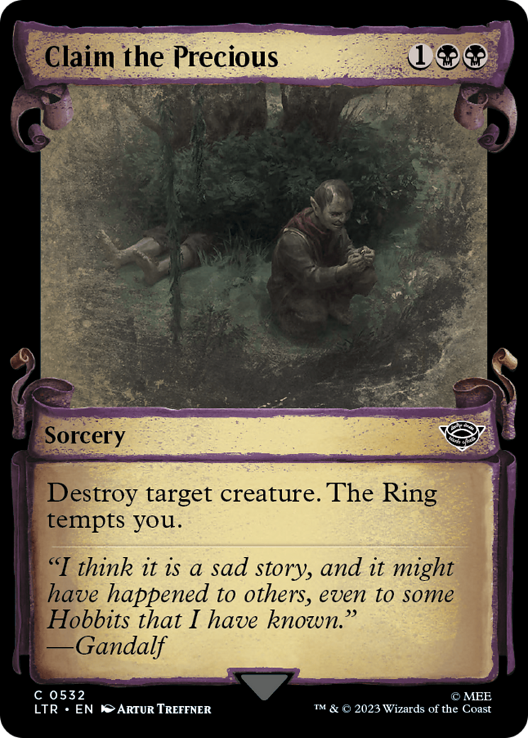 Claim the Precious (Showcase Scrolls) (LTR-532) - The Lord of the Rings: Tales of Middle-earth: (Showcase) Foil
