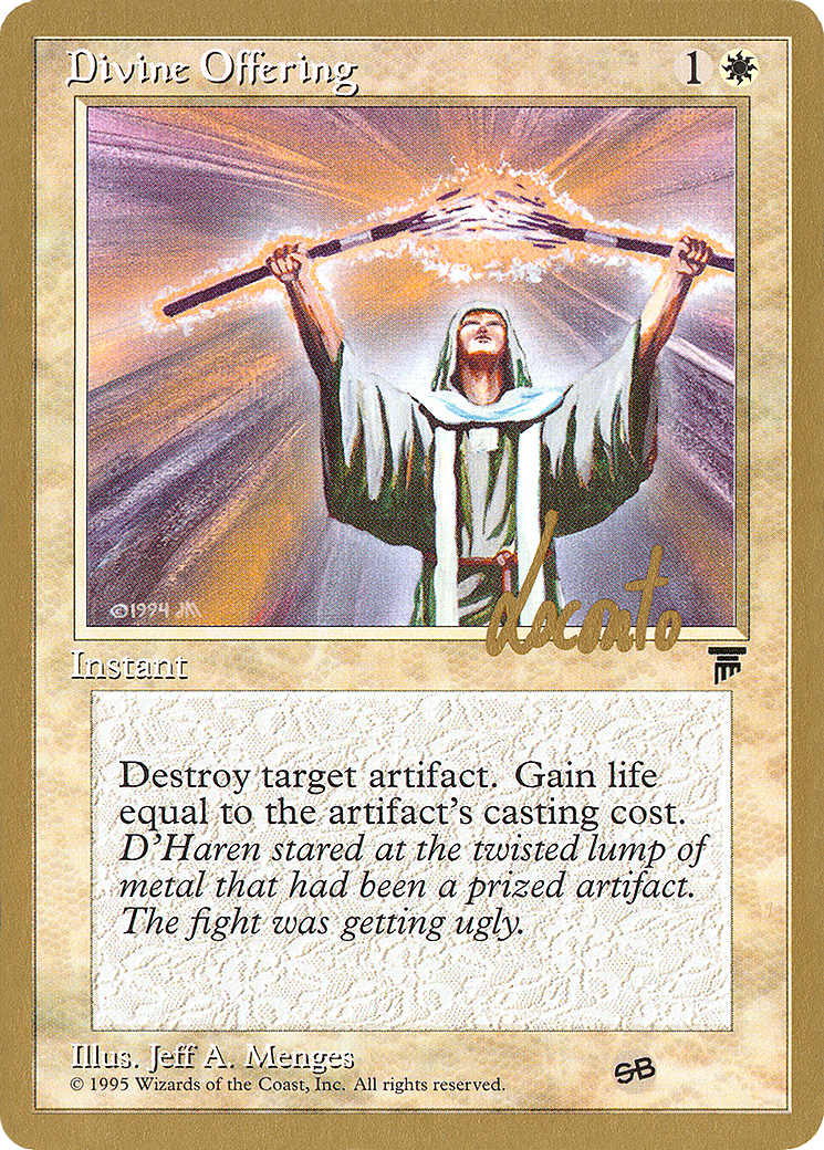 Divine Offering - 1996 Michael Loconto (LEG) (SB) (WCD-) - Pro Tour Collector Set