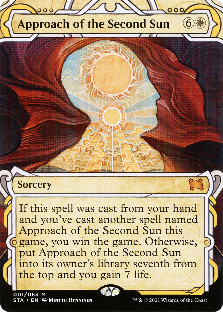 Approach of the Second Sun (STA-001) - Strixhaven Mystical Archive: (Showcase) (Borderless) Foil
