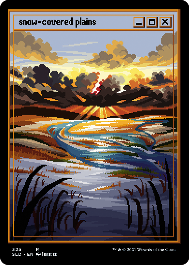 Snow-Covered Plains (PixelSnowLands.jpg) (SLD-325) - Secret Lair Drop