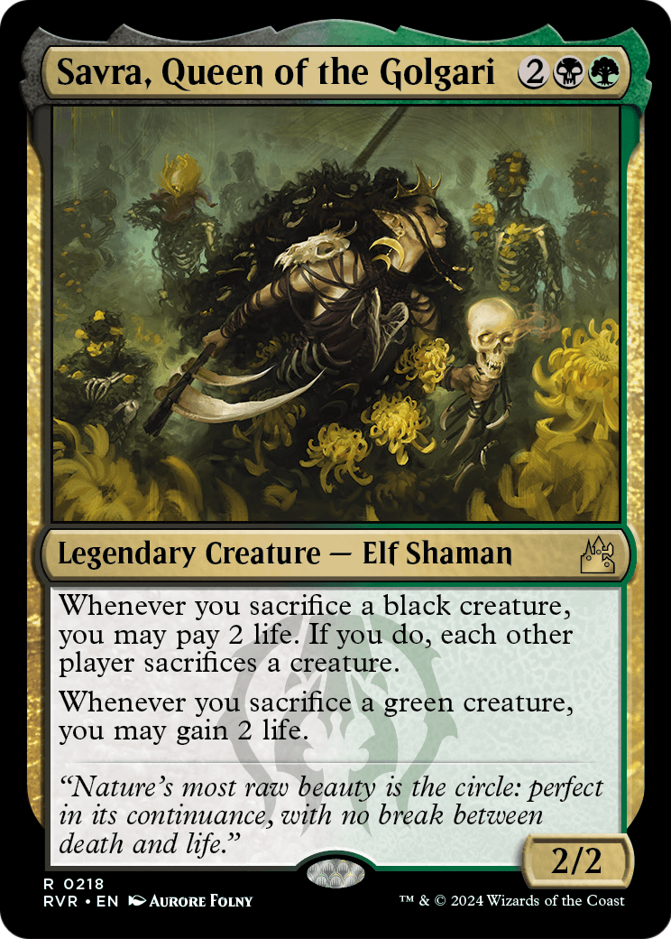 Savra, Queen of the Golgari (RVR-218) - Ravnica Remastered Foil
