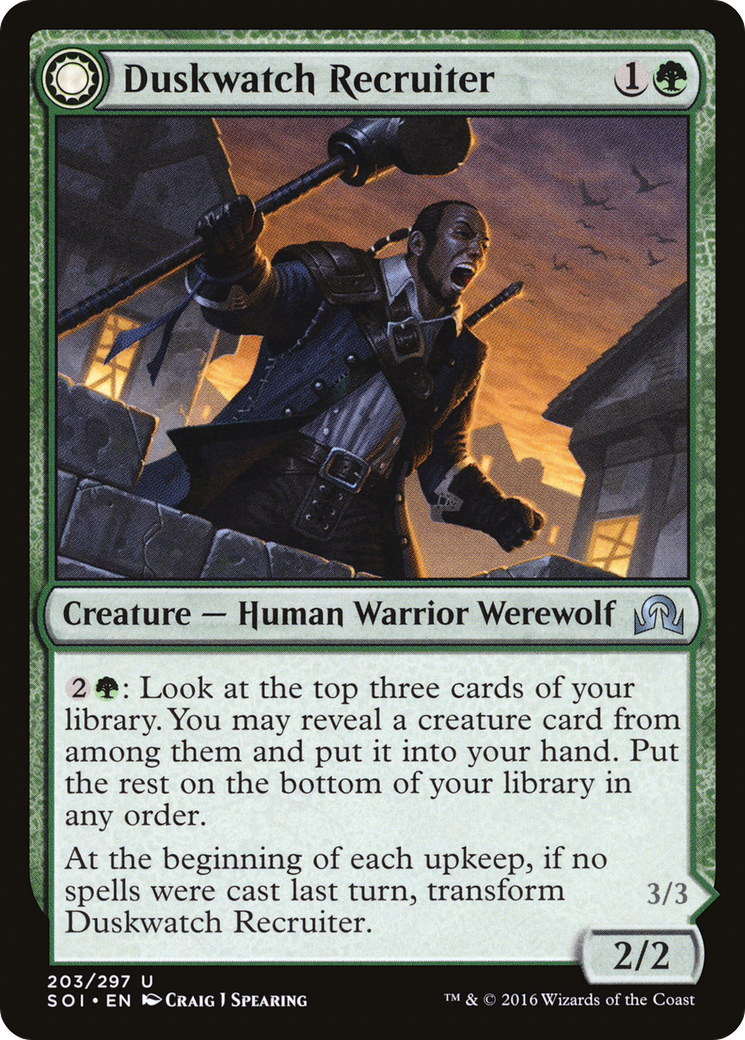Duskwatch Recruiter (SOI-203) - Shadows over Innistrad: (Double Faced Transform)