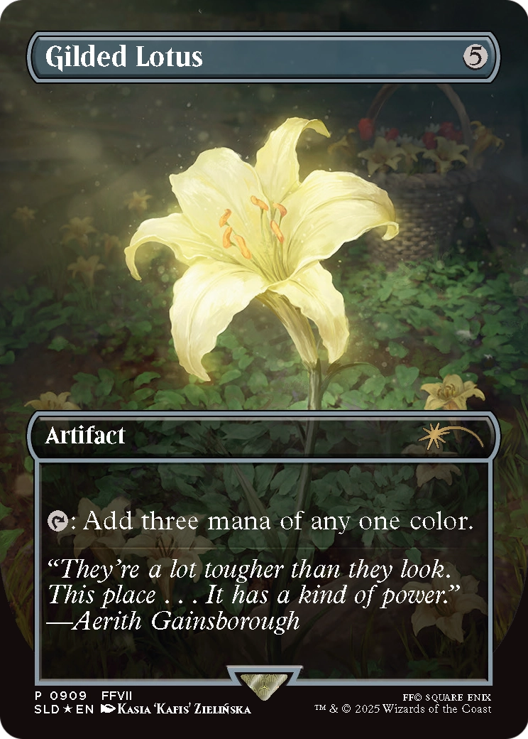 Gilded Lotus (Rainbow Foil) (909) (SLD-909) - Secret Lair Drop Series (Borderless) Foil