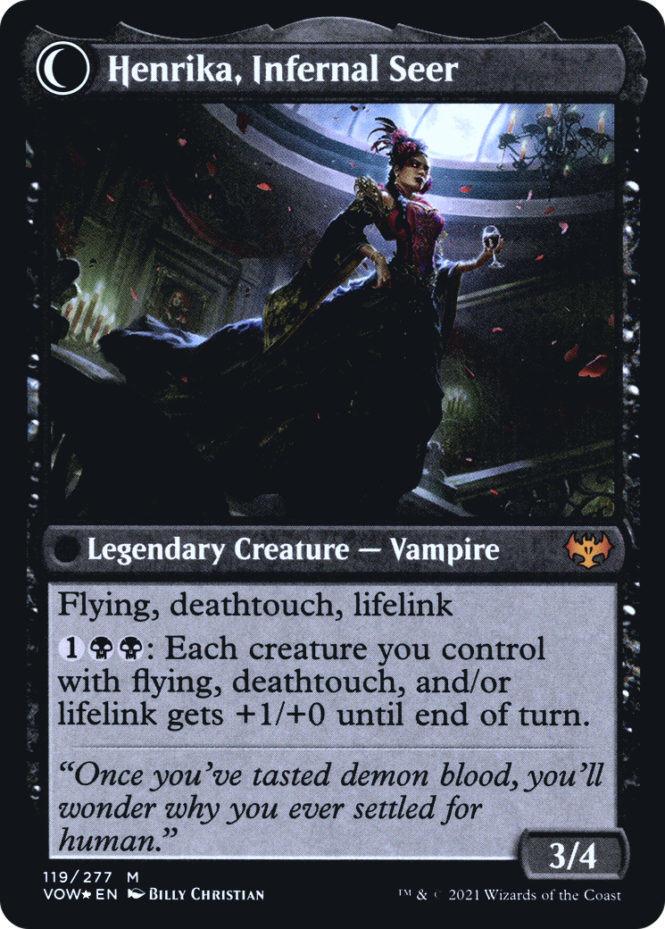Henrika Domnathi (PRE-119) - Innistrad: Crimson Vow Promos: (Double Faced Transform) Foil