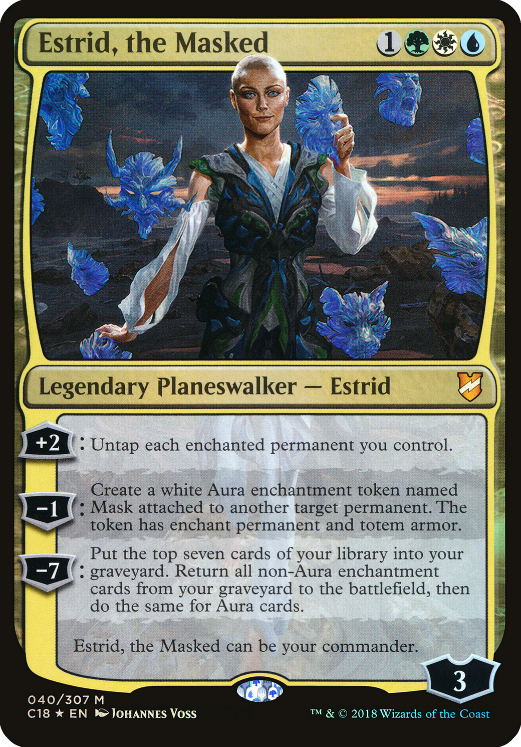 Estrid, the Masked (Commander 2018) (OVER-040) - Commander 2018 Oversized Foil