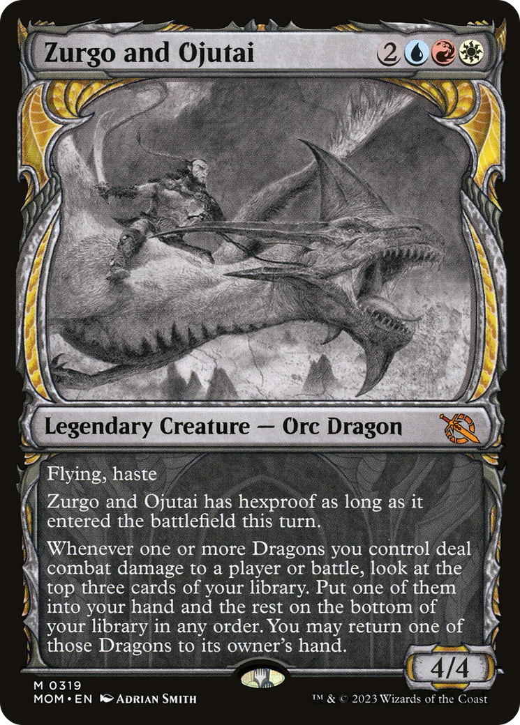 Zurgo and Ojutai (Showcase) (MOM-319) - March of the Machine: (Showcase) Foil