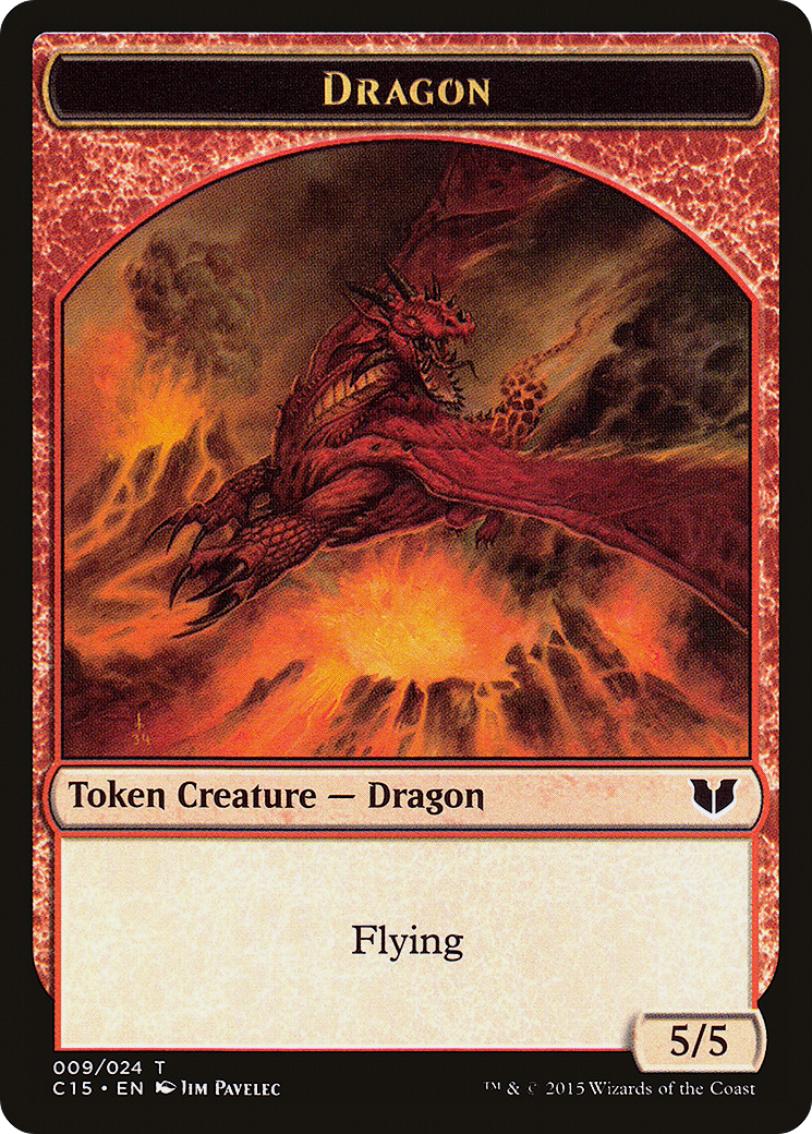 Dragon // Dragon Double-Sided Token (C15-9 // 9) - Commander 2015 Tokens