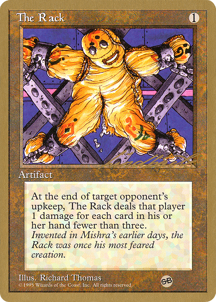The Rack - 1996 Leon Lindback (4ED) (SB) (WCD-) - Pro Tour Collector Set